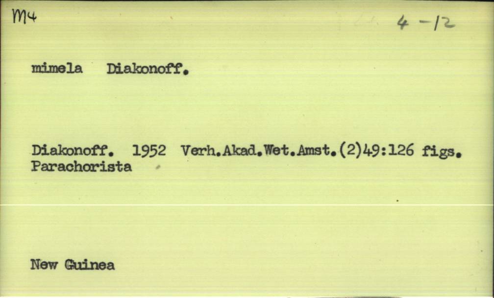 front of card